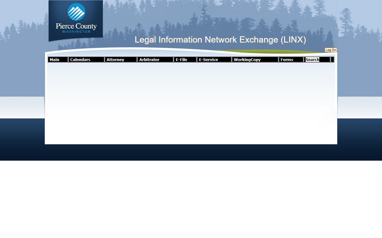 Pierce County LINX jail roster entry point