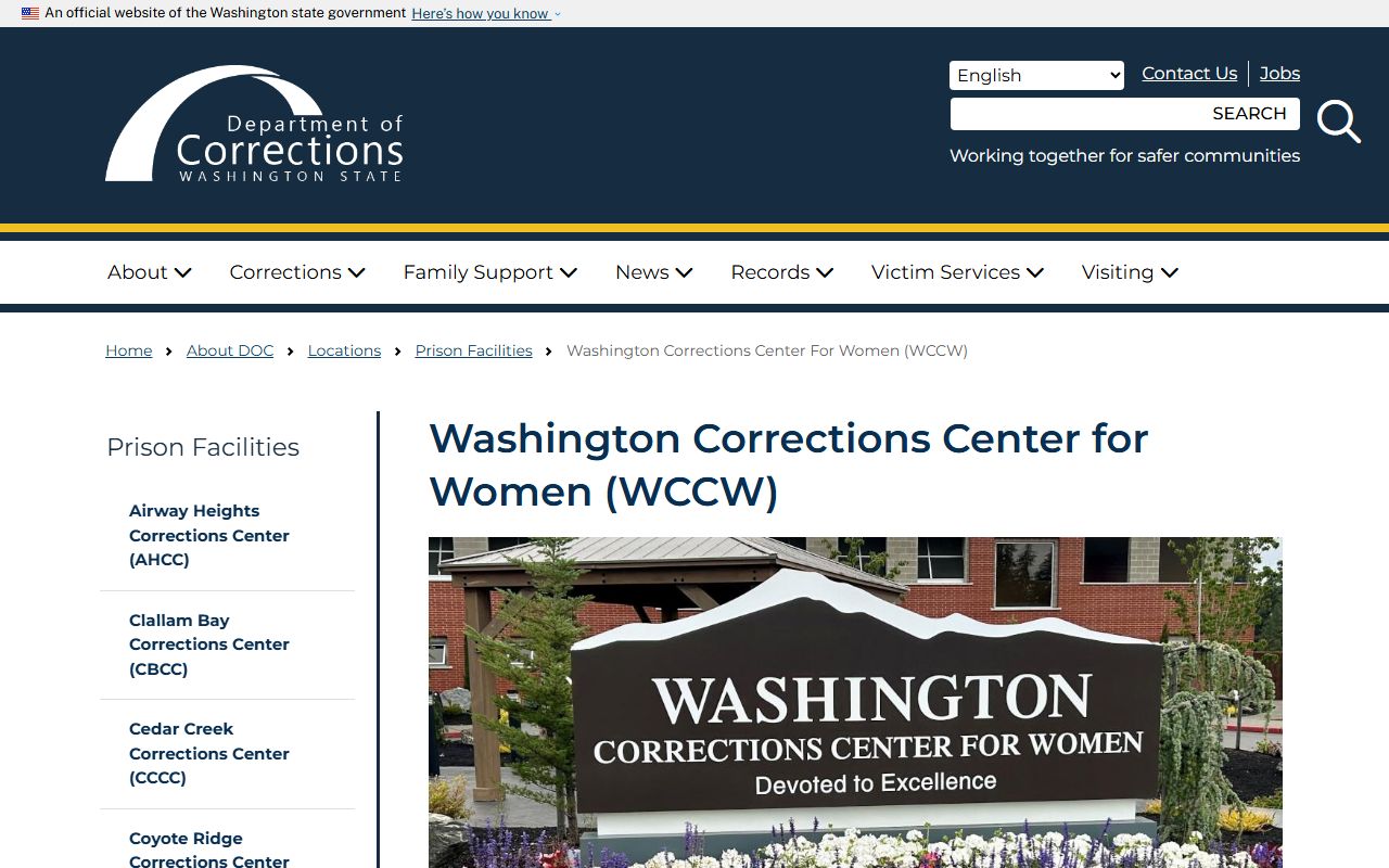 WADOC Washington Corrections Center for Women facility page